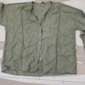 Zara women's linen blouse
